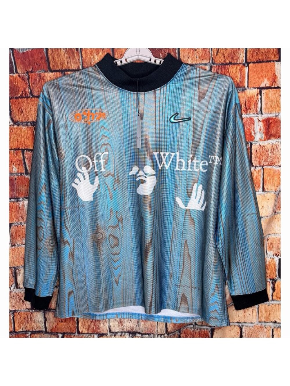 NWT Nike x Off-White Football Soccer Goalkeeper Jersey Imperial Blue Men’s Large
